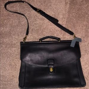 COACH Authentic Brief Case In Black